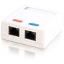 Cables To Go 2 Socket Cat 5e Surface Mounting Box