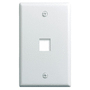 On-Q 1-Gang, 1-Port Wall Plate, White