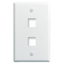 On-Q 1-Gang, 2-Port Wall Plate, White
