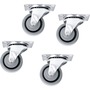Middle Atlantic Products Set of 4 Non-Locking Fine Floor Casters