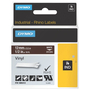 Dymo White on Brown Color Coded Label