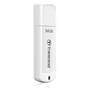 Transcend JetFlash 370 64 GB USB 2.0 Flash Drive - White