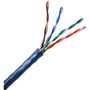 Weltron 1000ft Cat5E UTP 350MHz Stranded PVC CMR Cable - Blue