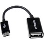 StarTech.com 4in Micro USB to USB OTG Host Adapter M/F