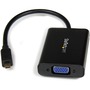 StarTech.com Micro HDMI to VGA Adapter Converter with Audio for Smartphones / Ultrabooks / Tablets - 1920x1200