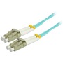 Comprehensive 2M 10Gb LC/LC Duplex 50/125 Multimode Fiber Patch Cable - Aqua