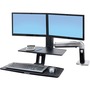 Ergotron WorkFit-A with Suspended Keyboard, Dual