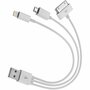 4XEM USB To Apple 30-Pin/Lightning/Micro USB Cable For iPhone/iPod/iPad/Galaxy