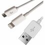 4XEM USB To Apple Lightning and Micro USB Cable For iPhone/iPod/iPad/Galaxy
