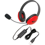 Califone Red Stereo Headphone w/ Mic, USB Connector Via Ergoguys