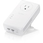 ZyXEL AV2000 HomePlug AV2 Powerline 2-port Gigabit Pass-Thru Ethernet Adapter