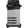 Lexmark CX825dtfe Laser Multifunction Printer - Color - Plain Paper Print - Floor Standing