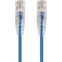 Monoprice SlimRun Cat6 28AWG UTP Ethernet Network Cable, 6-inch Blue