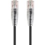 Monoprice SlimRun Cat6 28AWG UTP Ethernet Network Cable, 2ft Black
