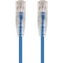 Monoprice SlimRun Cat6 28AWG UTP Ethernet Network Cable, 1ft Blue