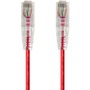 Monoprice SlimRun Cat6 28AWG UTP Ethernet Network Cable, 10ft Red