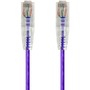 Monoprice SlimRun Cat6 28AWG UTP Ethernet Network Cable, 0.5ft Purple