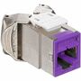 ATLAS-X1 Cat 6A Shielded QuickPort Jack, Component-Rated, Purple