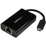 StarTech.com USB-C to Ethernet Adapter with PD Charging - USB-C Gigabit Ethernet Network Adapter - Power Delivery 2.0