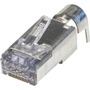 Platinum Tools ezEX48 Shielded CAT6A Connector, External Ground, 25/Clamshell