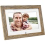 Aluratek 10 inch Distressed Wood Digital Photo Frame with Auto Slideshow Feature