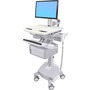 Ergotron StyleView Electric Lift Cart with LCD Pivot, LiFe Powered, 1 Tall Drawer (1x1)