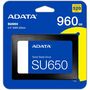 Adata Ultimate SU650 960 GB Solid State Drive - SATA (SATA/600) - 2.5" Drive - 560 TB (TBW) - Internal