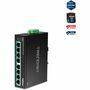 TRENDnet 8-Port Industrial Fast Ethernet PoE+ DIN-Rail Switch