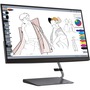 Lenovo Q24h-10 23.8" WQHD WLED LCD Monitor - 16:9 - Gray