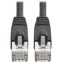 Tripp Lite Cat6a Ethernet Cable 10G STP Snagless Shielded PoE M/M Black 2ft