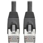 Tripp Lite Cat6a Ethernet Cable 10G STP Snagless Shielded PoE M/M Black 4ft