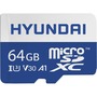 Hyundai 64GB microSDXC UHS-I Memory Card with Adapter, 90MB/s (U3) 4K Video, Ultra HD, A1, V30 (SDC64GU3)