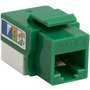 4XEM 10 pack Cat6 RJ45 Keystone Jack UTP 110-Type (Green)