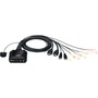 ATEN 2-Port USB 4K HDMI Cable KVM Switch with Remote Port Selector