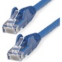 StarTech.com 6in (15cm) CAT6 Ethernet Cable, LSZH (Low Smoke Zero Halogen) 10 GbE Snagless 100W PoE UTP RJ45 Blue Network Patch Cord, ETL