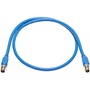 Tripp Lite NM12-6A1-01M-BL M12 X-Code Cat6a 10G Ethernet Cable, M/M, Blue, 1 m (3.3 ft.)