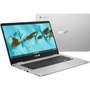 Asus Chromebook C424 C424MA-WH44F 14" Chromebook - Full HD - 1920 x 1080 - Intel Celeron N4020 Dual-core (2 Core) 1.10 GHz - 4 GB Total RAM - 64 GB Flash Memory - Silver