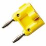 Pomona Double Banana Plug With Shorting Bar, Black