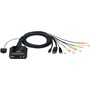 ATEN 2-Port USB-C DisplayPort Hybrid Cable KVM Switch CS52DP