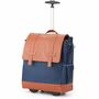 Francine Collection Wheels Up Carrying Case (Rolling Backpack) for 16" Notebook, Tablet, Smartphone, Accessories - Navy