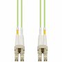 AddOn 65m LC to LC Lime Green OM5 Duplex OFNR (Riser-Rated) Fiber Patch Cable