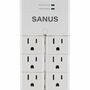 SANUS On-Wall Surge Protector with 6 Rotating Outlets