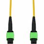 Mellanox Compatible 7m Angled MPO (Female) to Angled MPO (Female) 12-Strand Yellow Polarity-B OS2 LSZH Patch Cable