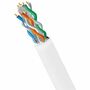 4XEM 1000ft CAT6 Pure Copper Riser Bulk Cable - White