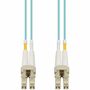 AddOn 50m LC (Male) to LC (Male) Aqua OM4 Duplex Armored Fiber Patch Cable