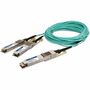 AddOn Cisco QDD-400-AOC3M to Mellanox MFS1S00-H003E Compatible TAA 400GBase-AOC QSFP-DD to 2xQSFP56 Active Optical Cable (850nm, MMF, 3m)