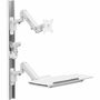 Mount-It! MedHub Wall Mount Track for Workstation, Monitor, Keyboard, Scanner - Matte White