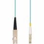 AddOn 100m SC to LC Aqua OM4 Simplex OFNR (Riser-Rated) Fiber Patch Cable