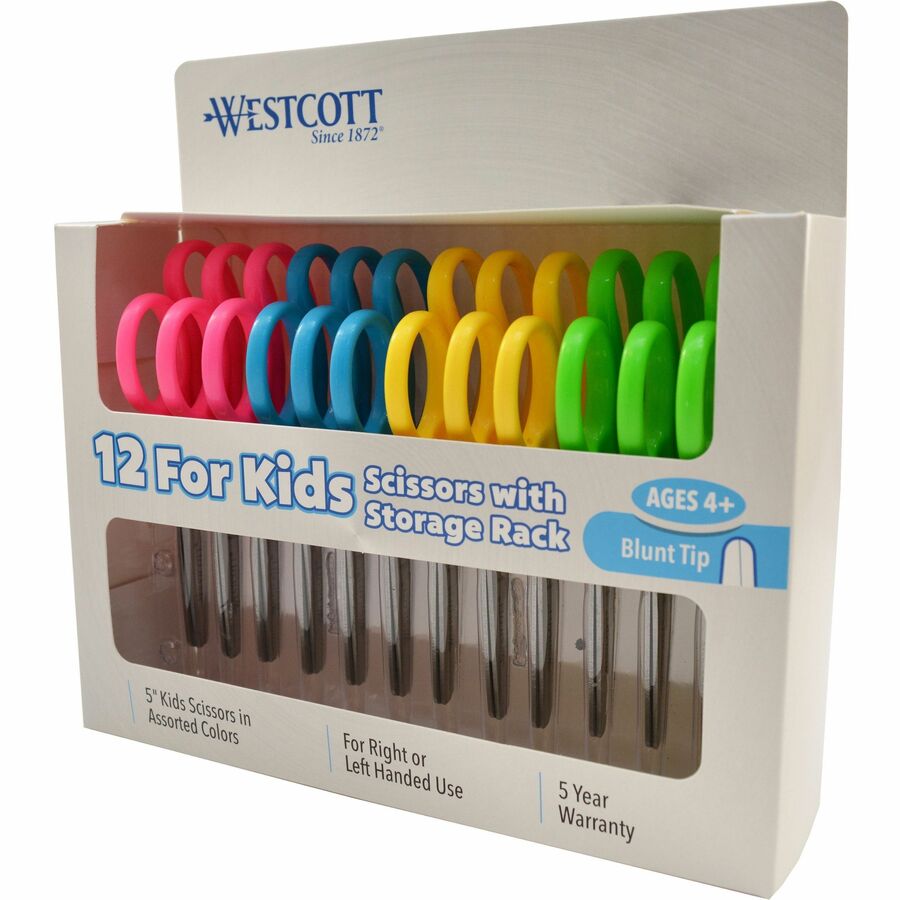 Westcott 5 Kids Blunt Tip Scissors - 1.75 Cutting Length ACM13140, ACM  13140 - Office Supply Hut