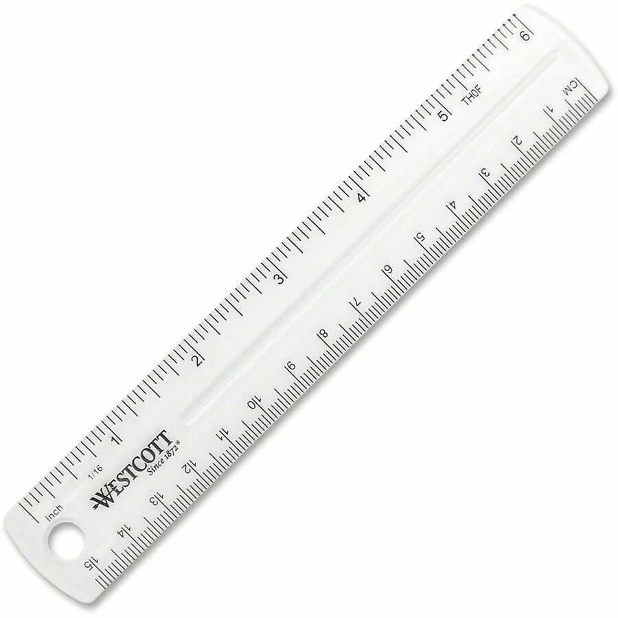 Plastic Ruler Transparent 16 cm WEDO 5216 